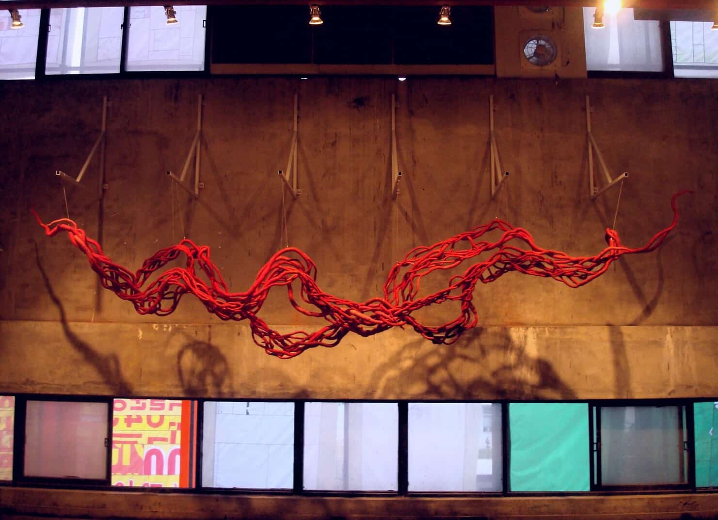 Aude Franjou giant red sculpture at Cheongju International Craft biennale, Korea