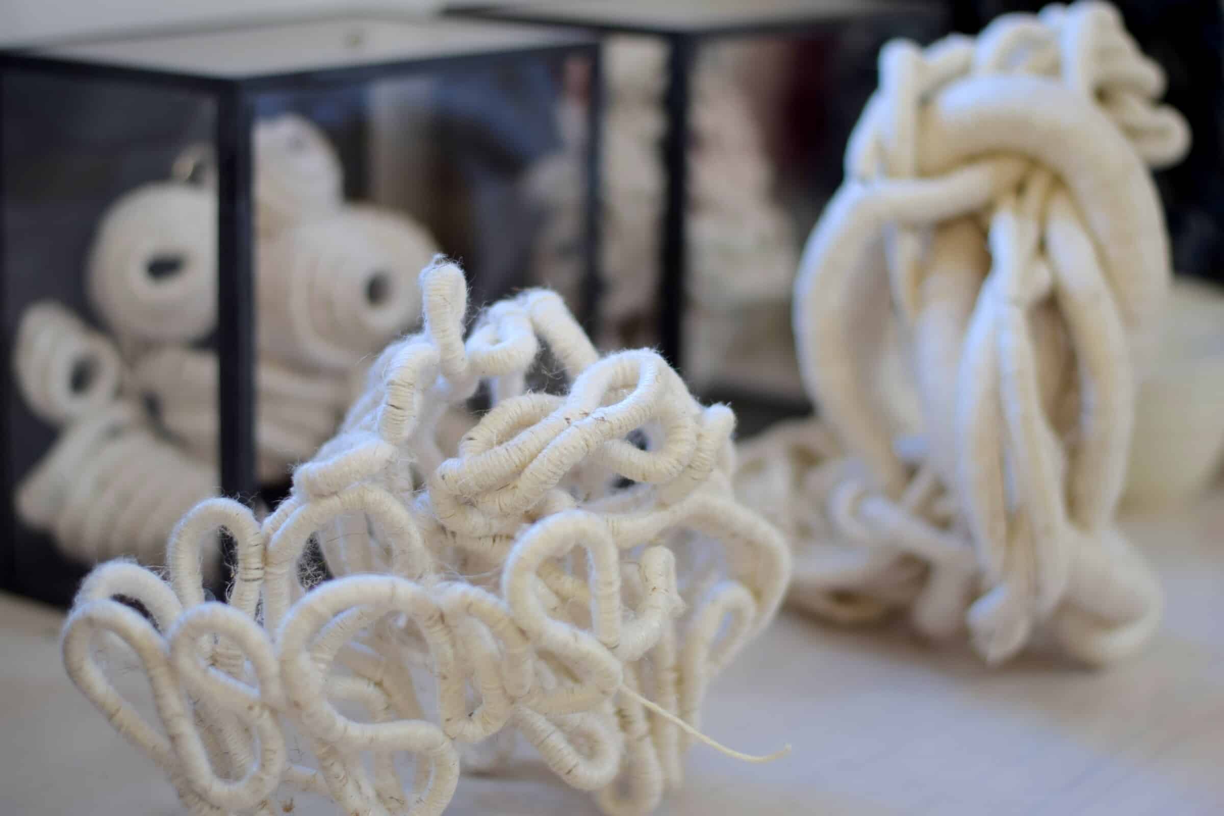 white coral looking sculptures by Aude Franjou