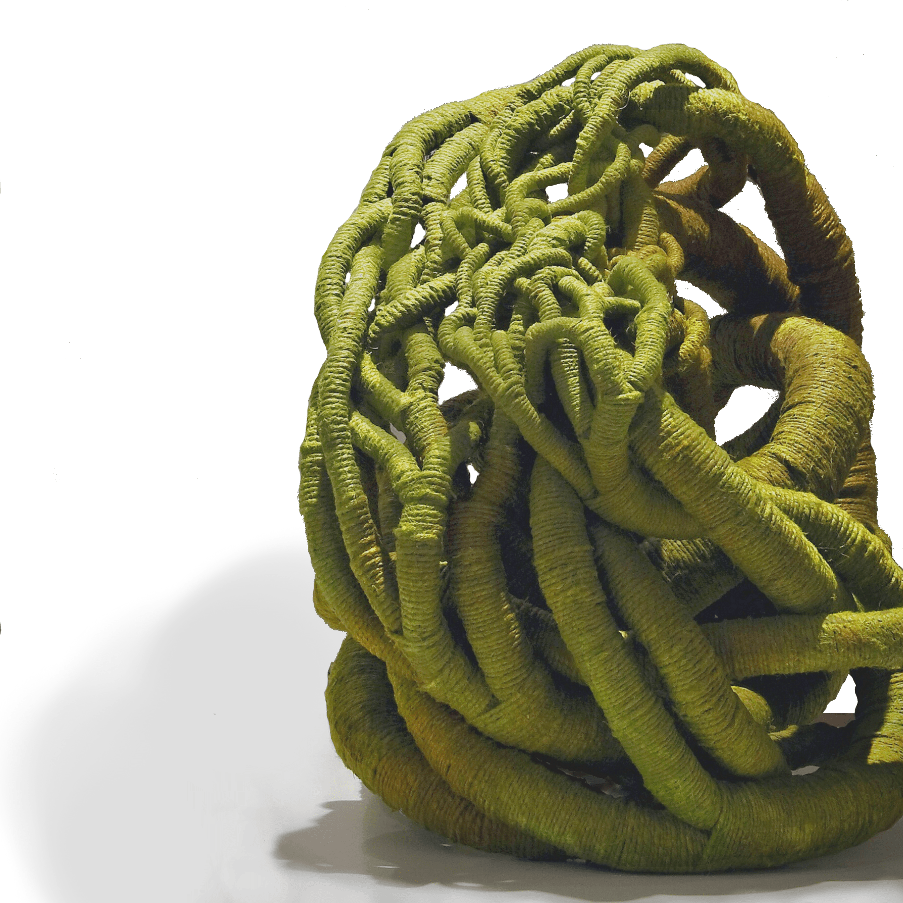 A green sculpture by sculptor Aude Franjou